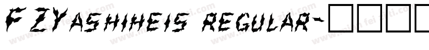 FZYashiheis regular字体转换